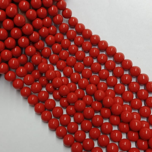 6mm glass coral beads